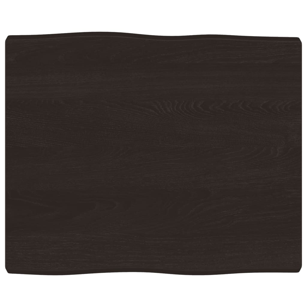 Tablero mesa madera tratada borde vivo marrón 60x50x(2-4) cm vidaXL