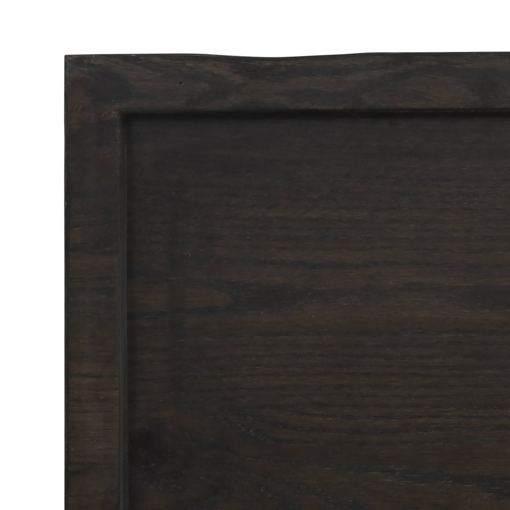 Tablero mesa madera tratada borde vivo marrón 60x50x(2-4) cm vidaXL