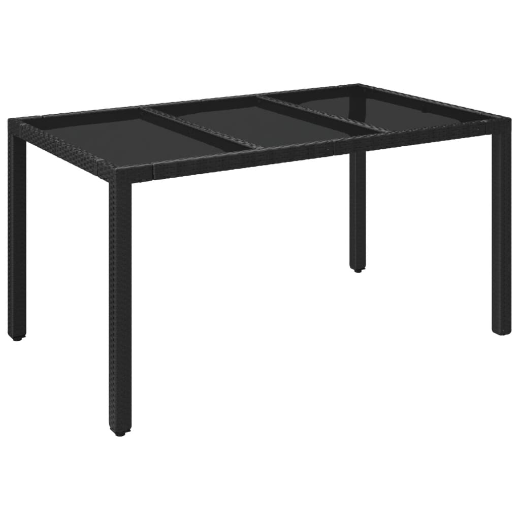 Set de muebles jardín 5 pzas con cojines ratán sintético negro - Vetonek