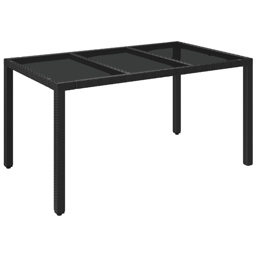 Set de muebles jardín 5 pzas con cojines ratán sintético negro vidaXL