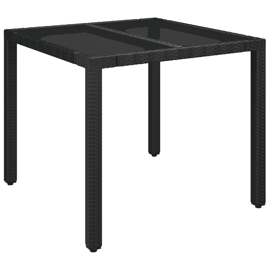 Set de muebles jardín 5 pzas con cojines ratán sintético negro vidaXL