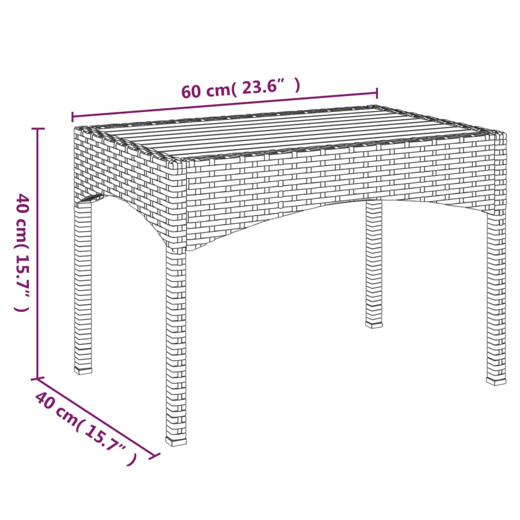 Juego de comedor de jardín 4 piezas con cojines ratán PE gris vidaXL