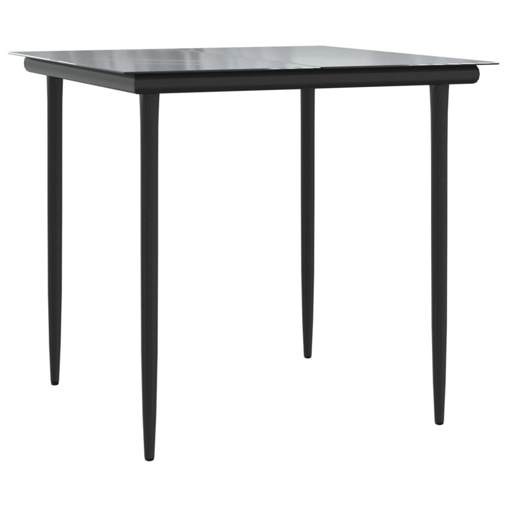 Set comedor de jardín 3 pzas con cojines ratán sintético negro vidaXL