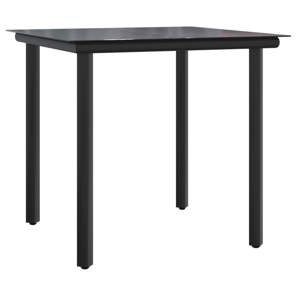 Set comedor de jardín 3 pzas con cojines ratán sintético negro vidaXL