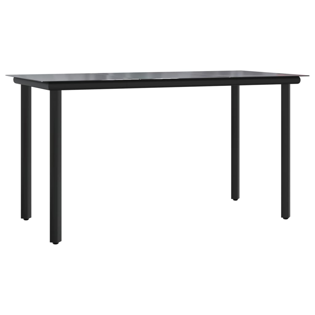 Set comedor jardín 5 pzas y cojines ratán sintético negro gris vidaXL