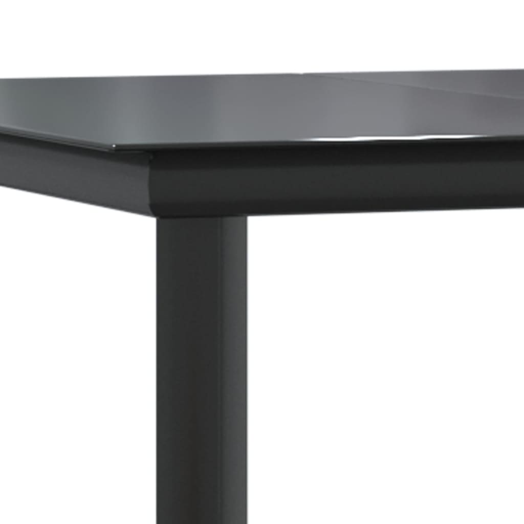 Set comedor jardín 5 pzas y cojines ratán sintético negro gris vidaXL