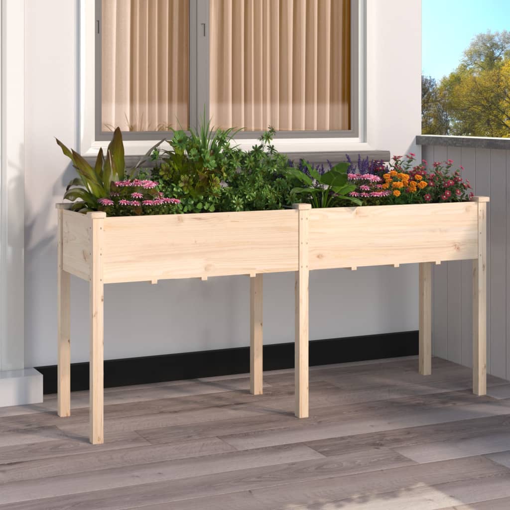 Vetonek Jardinera con forro madera maciza de abeto 161x45x76 cm