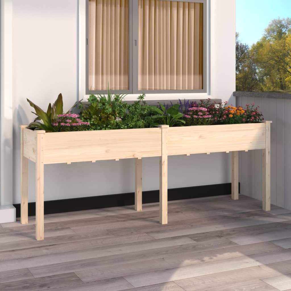 Vetonek Jardinera con forro interior madera maciza abeto 203x53x76 cm