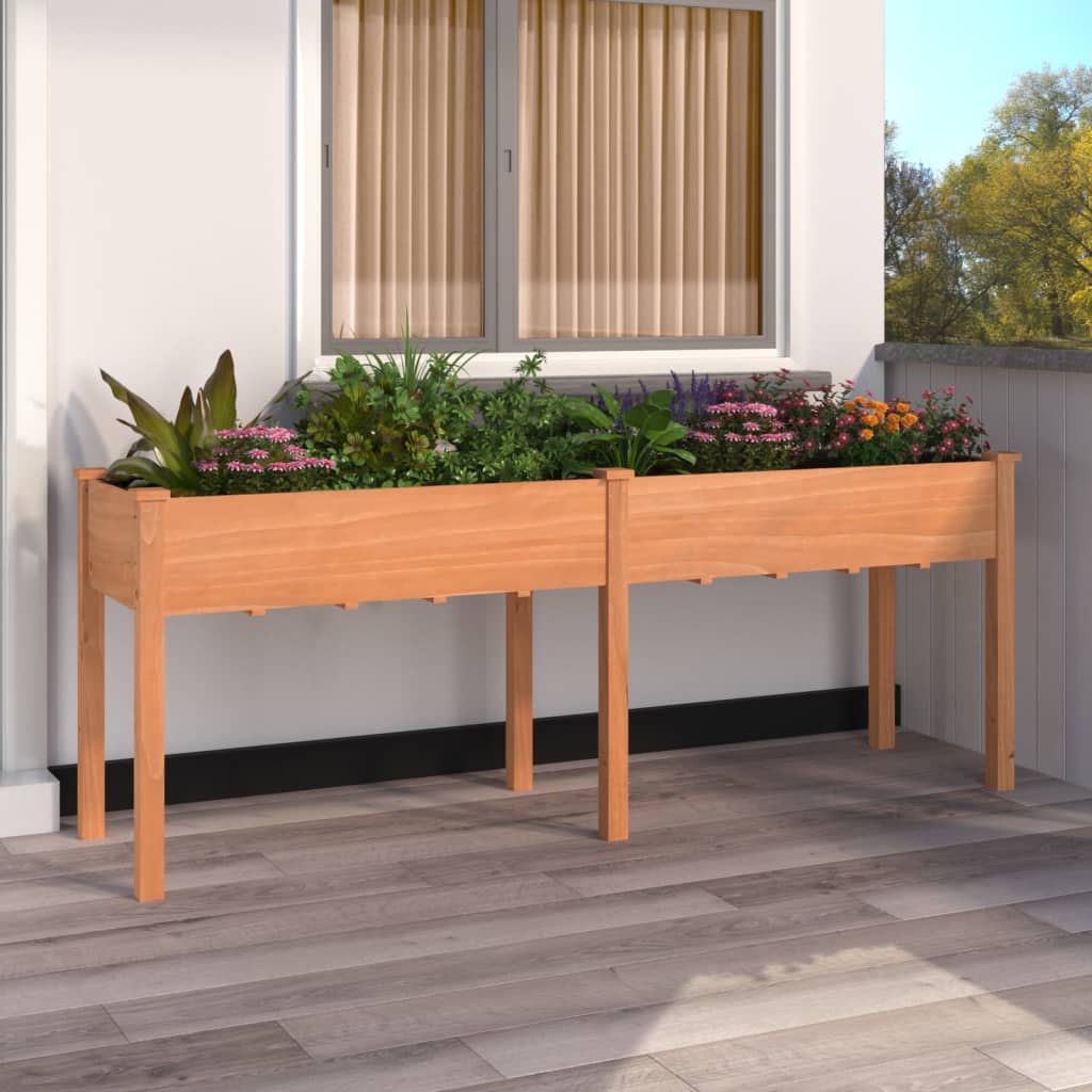 Vetonek Jardinera con forro madera maciza de abeto marrón 203x53x76 cm