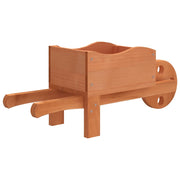 Jardineras forma de carretilla 2 uds madera abeto 47x15x19 cm v4129 - Vetonek