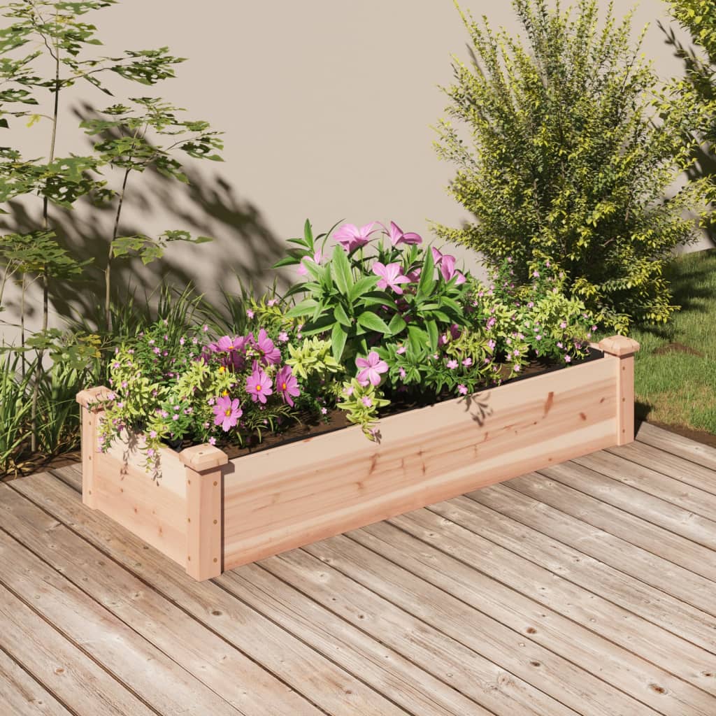 Vetonek Jardinera arriate con forro madera maciza abeto 120x45x25 cm