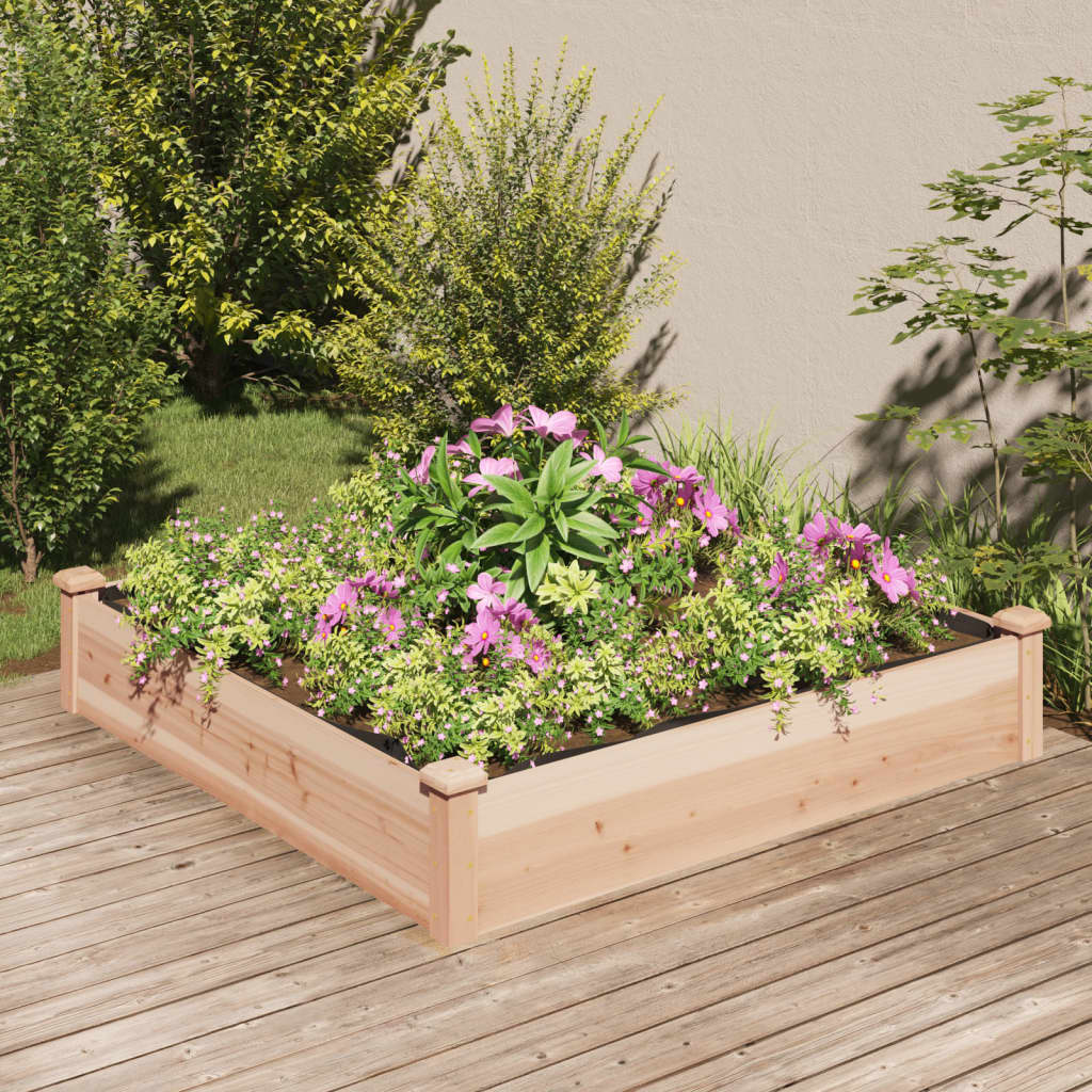 Vetonek Jardinera arriate con forro madera maciza abeto 120x60x25 cm