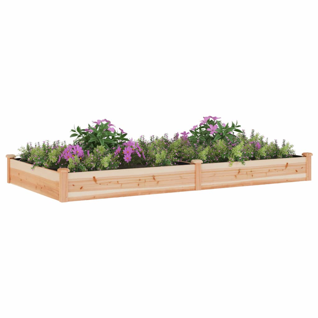 Jardinera arriate con forro madera maciza abeto 240x120x25 cm vidaXL