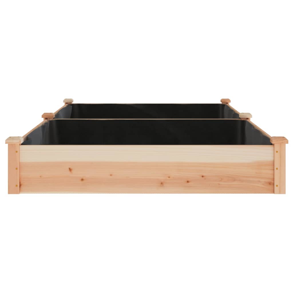 Jardinera arriate con forro madera maciza abeto 240x120x25 cm vidaXL