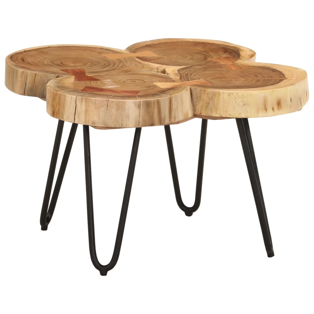 Vetonek Mesa de centro 4 troncos madera maciza acacia 36 cm