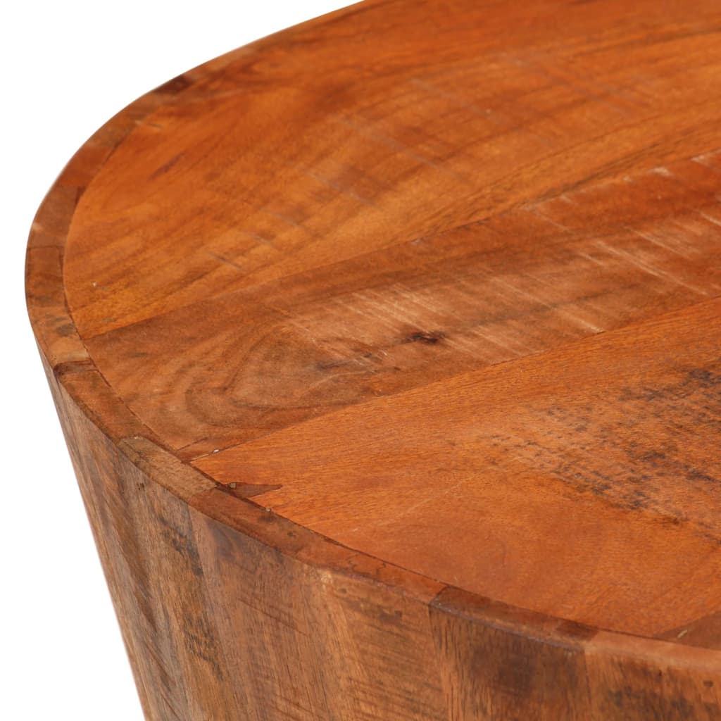 Mesa de centro de madera maciza de mango rugosa Ø 52x30 cm