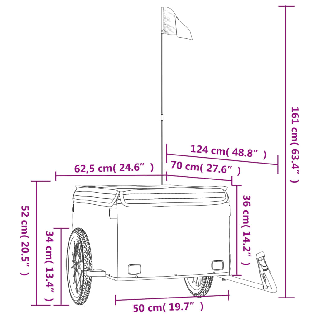 Randonnée à vélo en fer noir de 45 kg