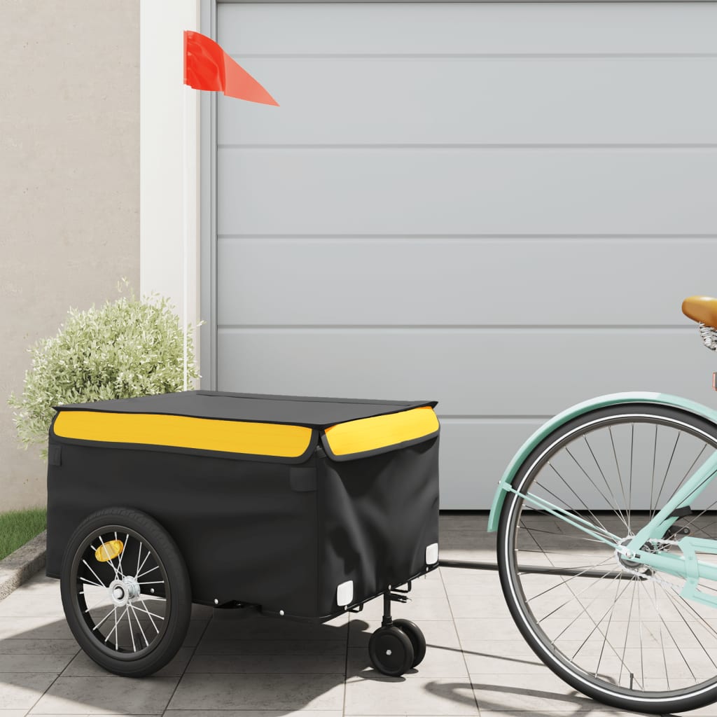 Vetonek Remolque para bicicleta hierro negro y amarillo 45 kg