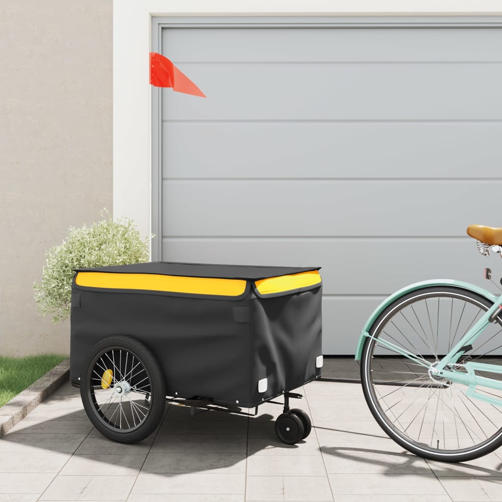 Vetonek Remolque para bicicleta hierro negro y amarillo 45 kg