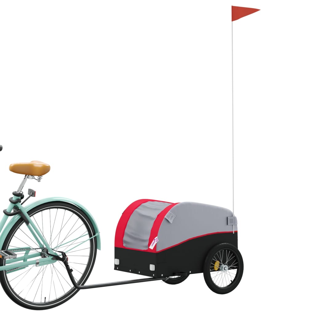 Trailer bici da bici e in ferro rosso 30 kg