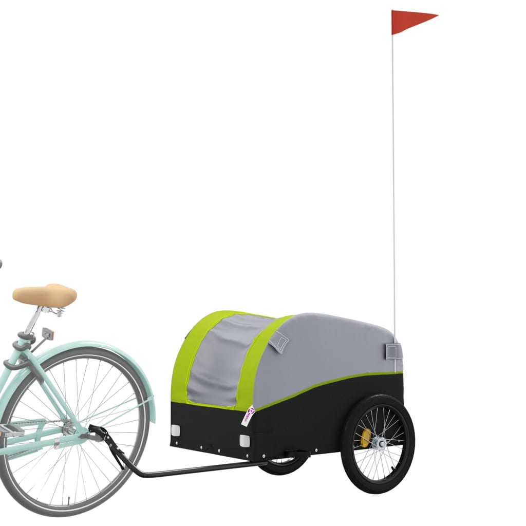 45 kg black and green bicycle trailer