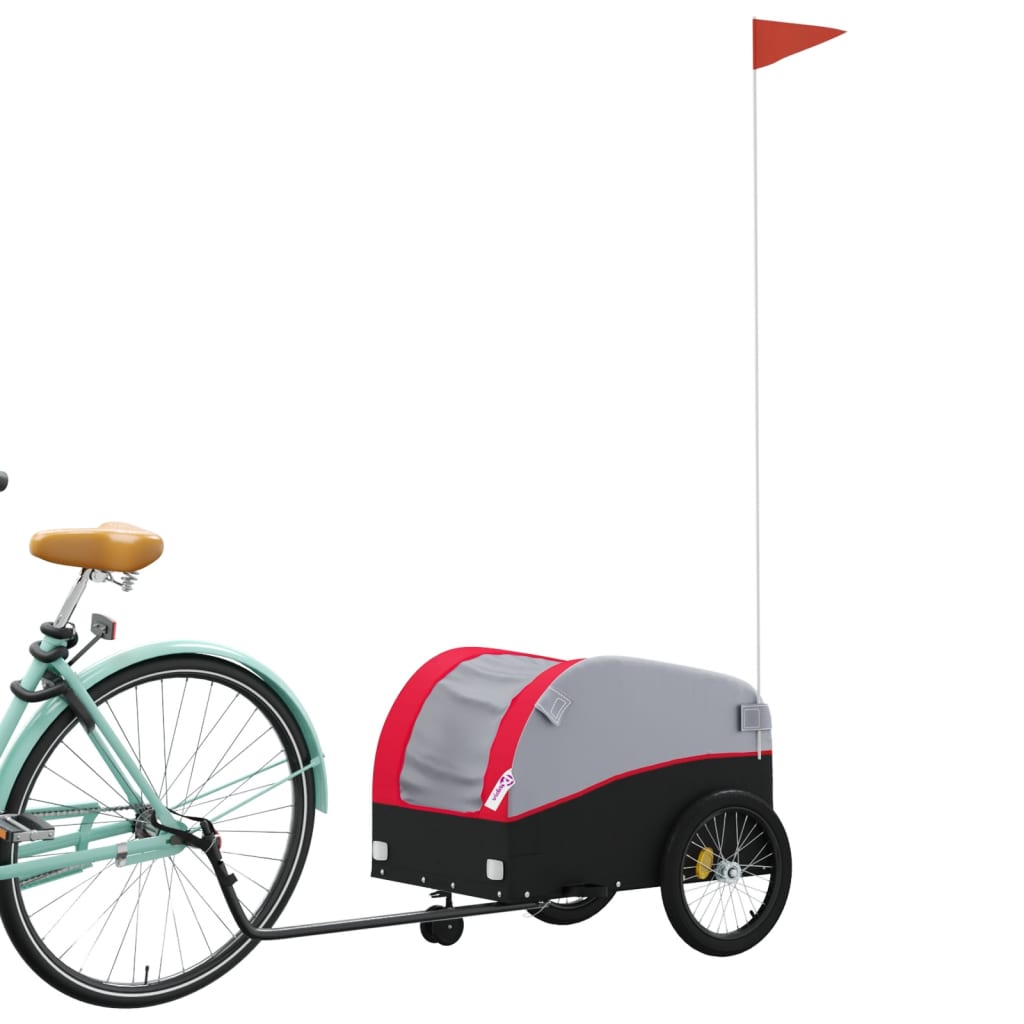 Trailer bici da bici e in ferro rosso 30 kg