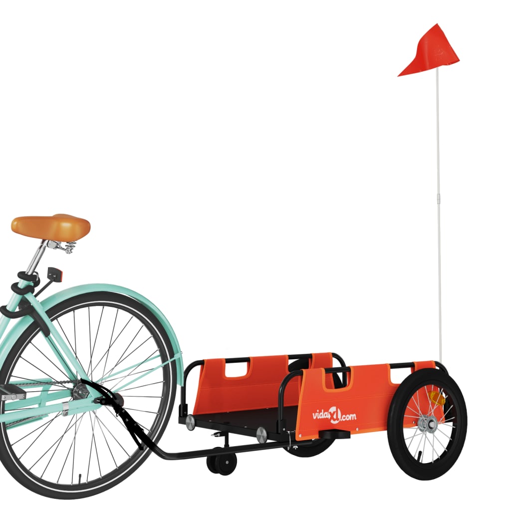 Trailer bici in tessuto di ferro e Orange Oxford