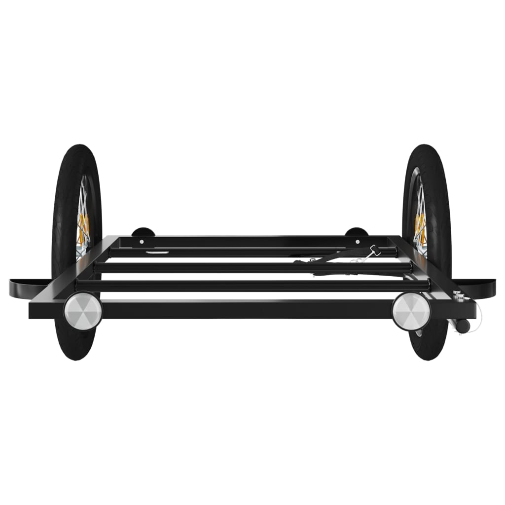 Remolque para bicicletas hierro negro 135x68x37 cm - Vetonek