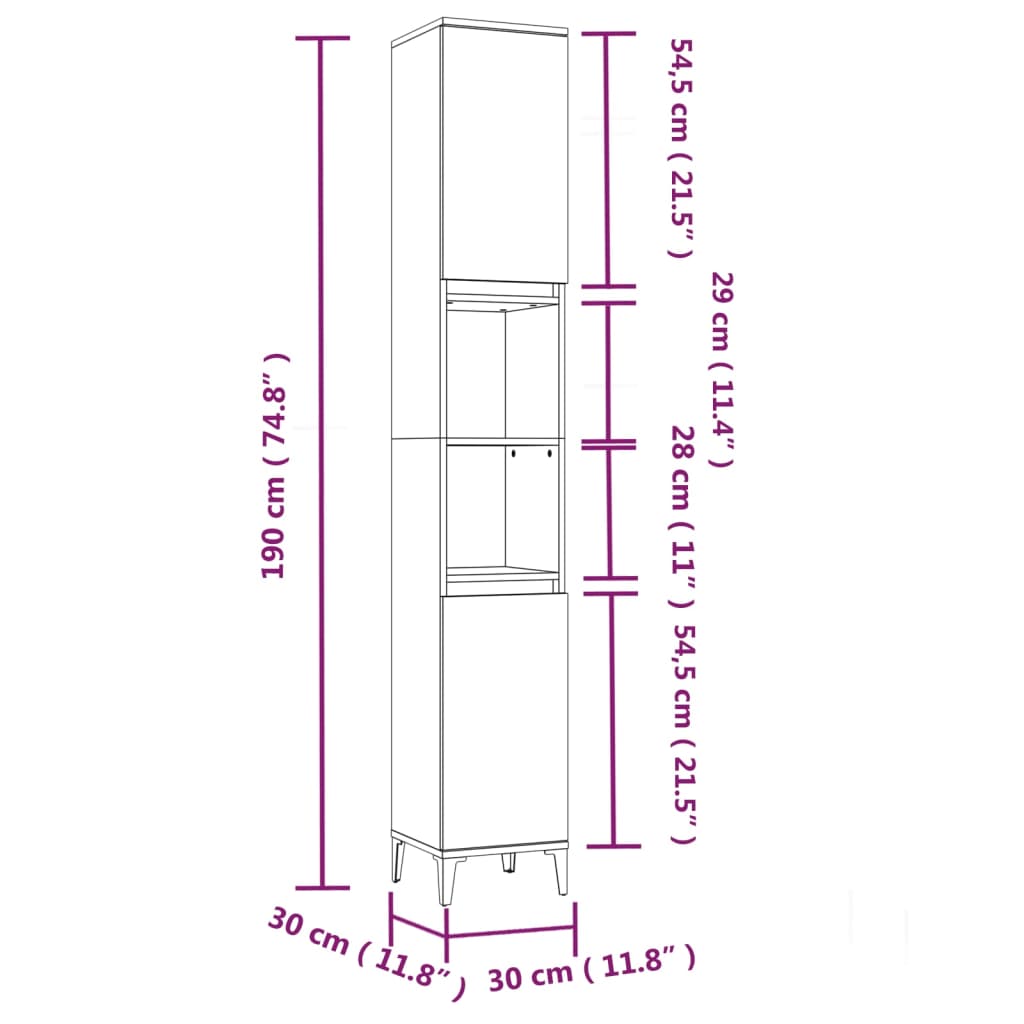 Set de muebles de baño 3 piezas madera negro vidaXL