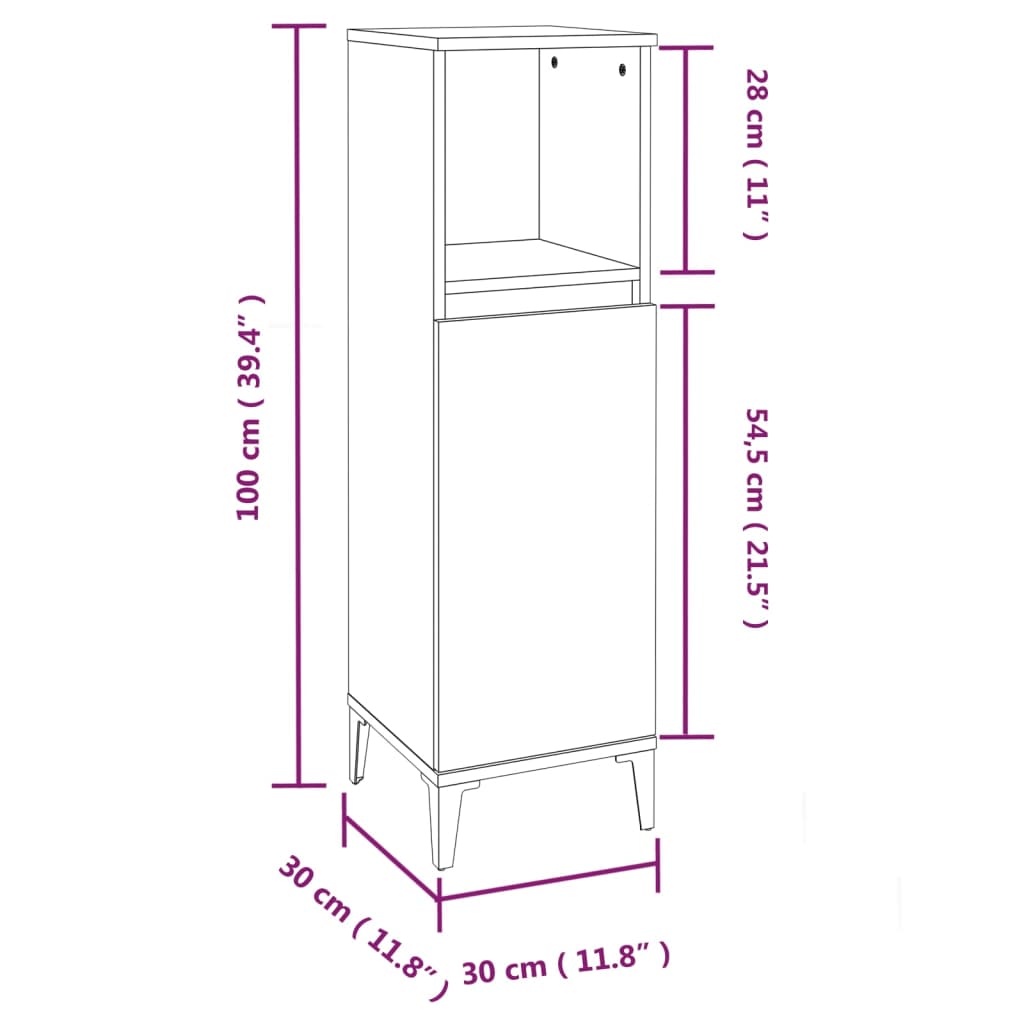 Juego de muebles de baño 3 pzas madera negro vidaXL