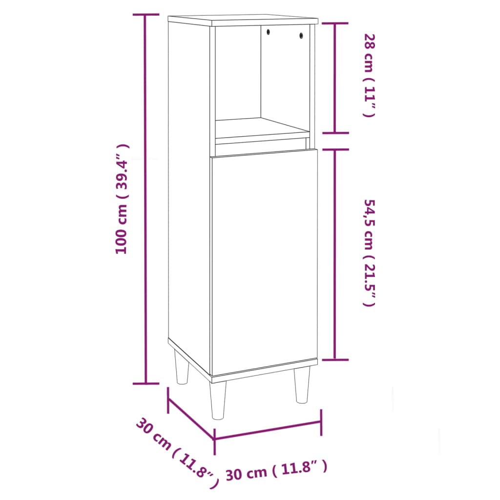 Juego de muebles de baño 3 pzas madera negro - Vetonek