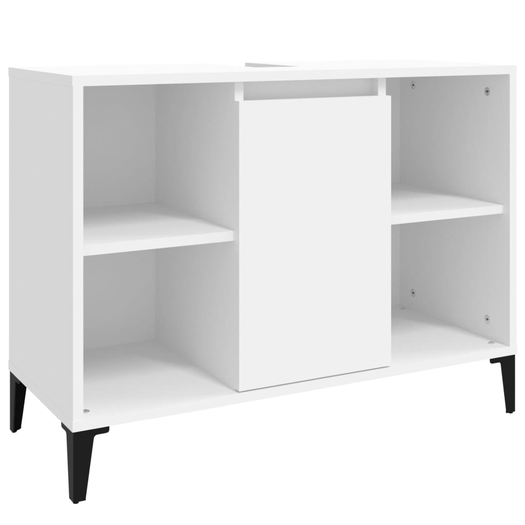 Juego de muebles de baño 4 pzas madera blanco vidaXL