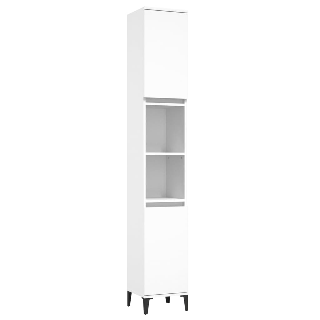 Juego de muebles de baño 4 pzas madera blanco vidaXL