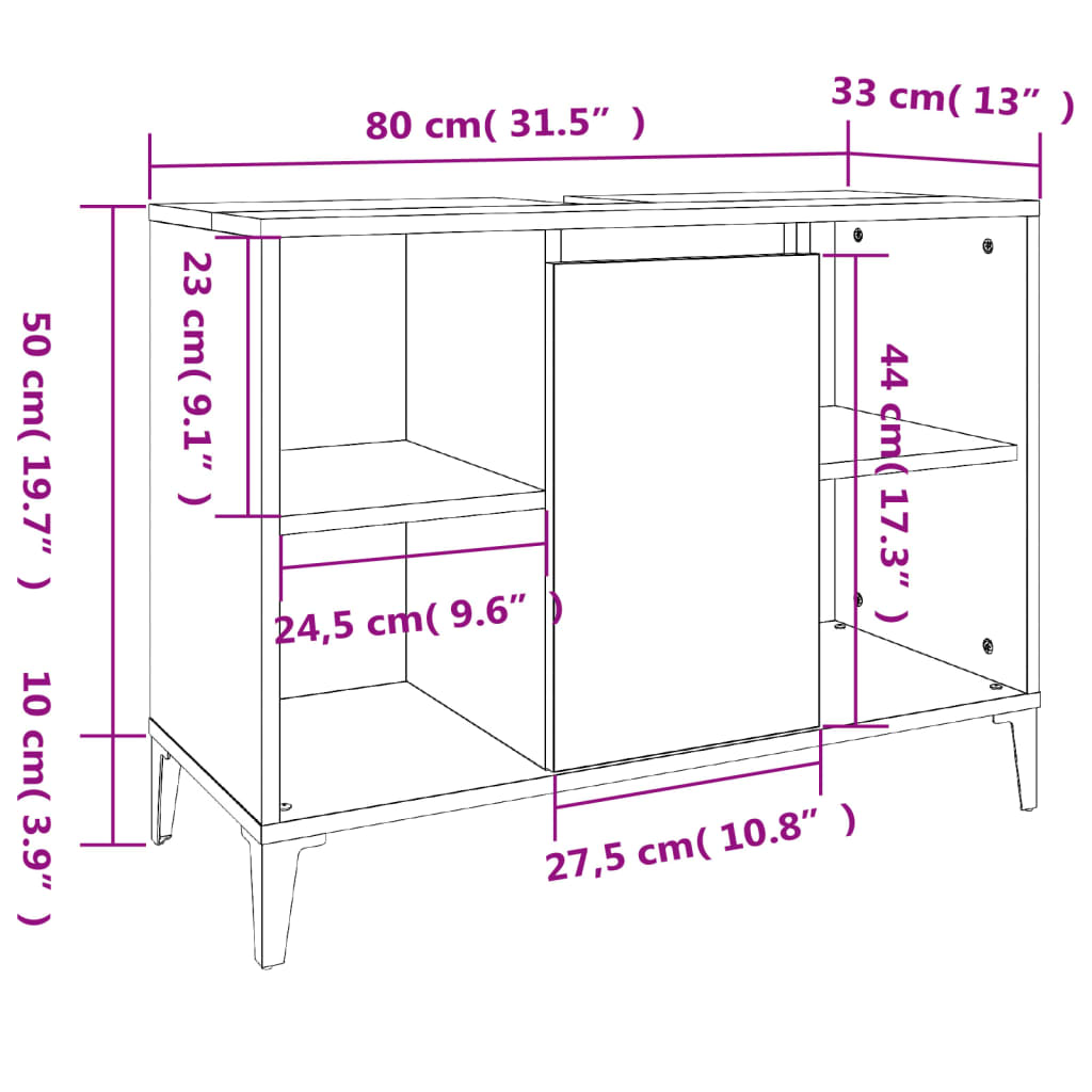 Juego de muebles de baño 4 pzas madera blanco vidaXL