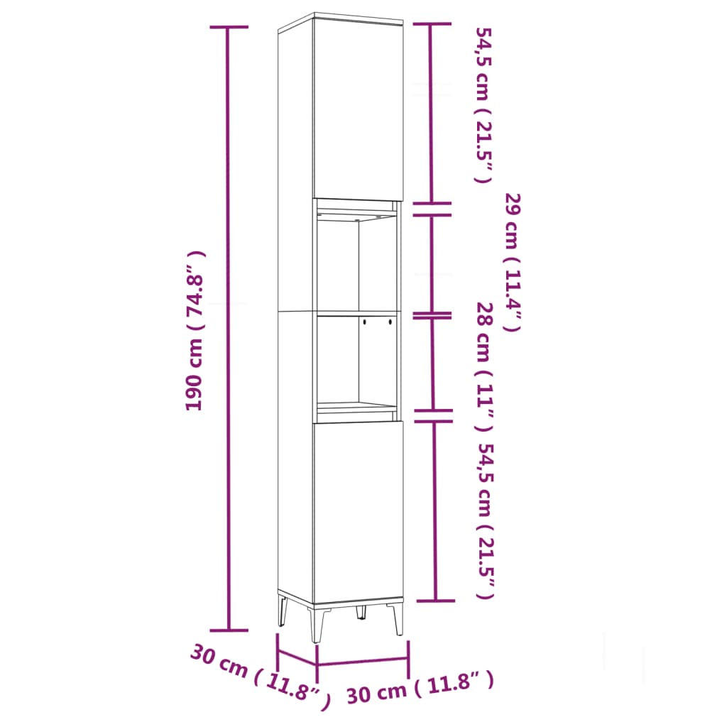 Juego de muebles de baño 4 pzas madera blanco vidaXL