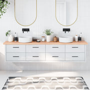 Bancada de banheiro em madeira maciça tratada marrom claro 220x40x(2-4)cm V3541 Vetonek