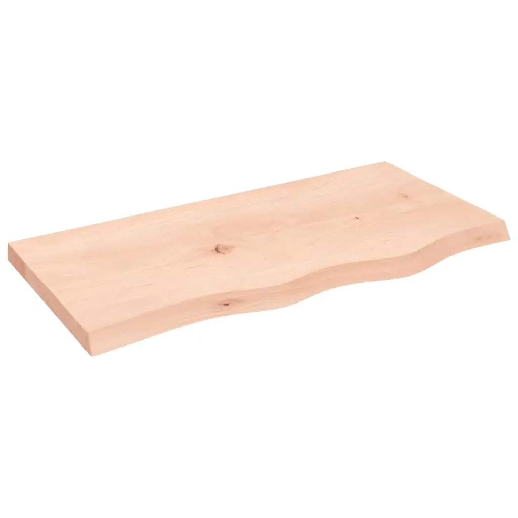 Tablero de mesa madera maciza roble sin tratar 80x40x(2-4) cm Vetonek