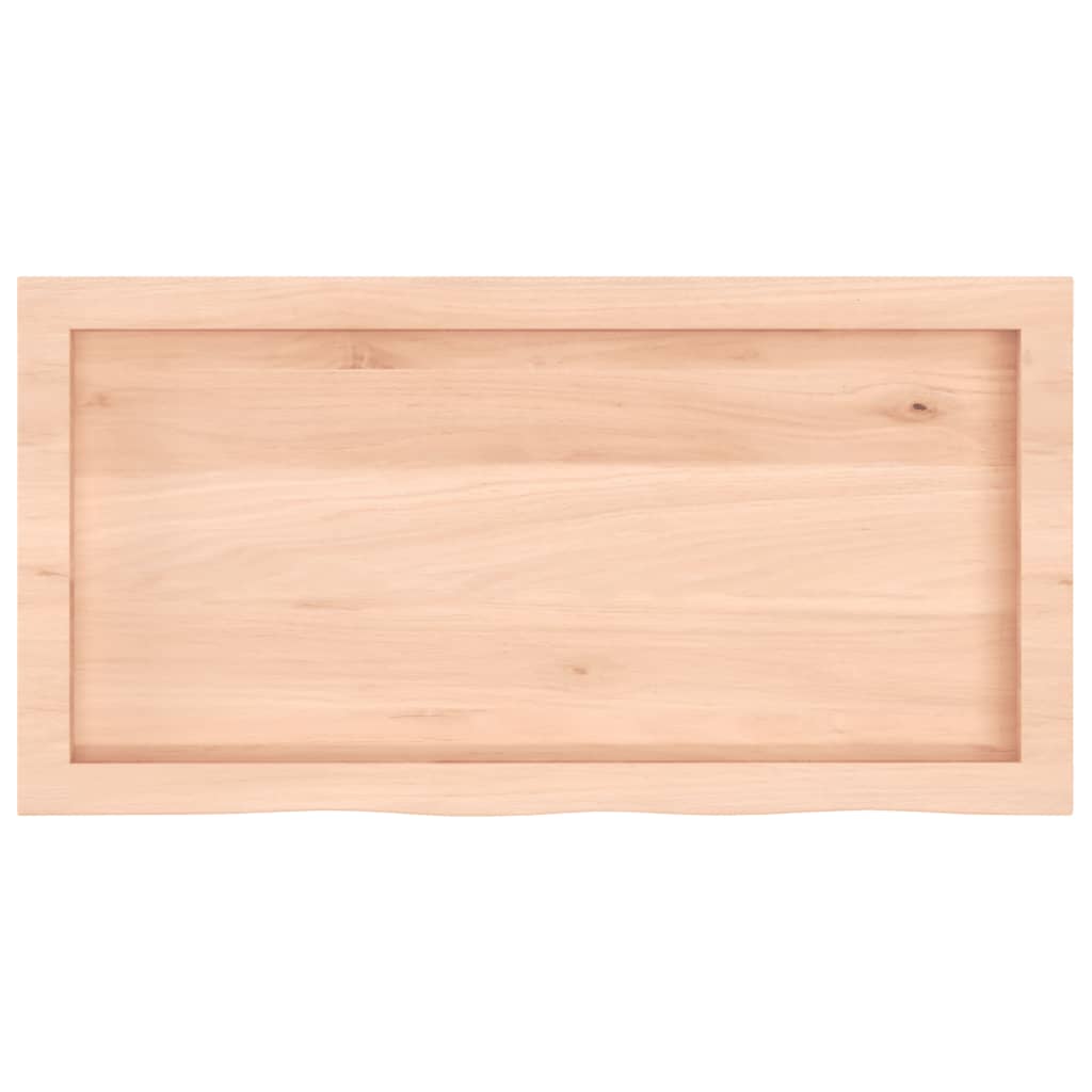 Tablero de mesa madera maciza roble sin tratar 80x40x(2-4) cm vidaXL