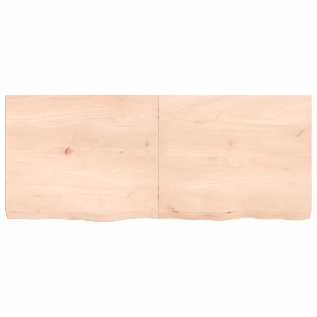 Tablero de mesa madera maciza roble sin tratar 120x50x(2-6) cm