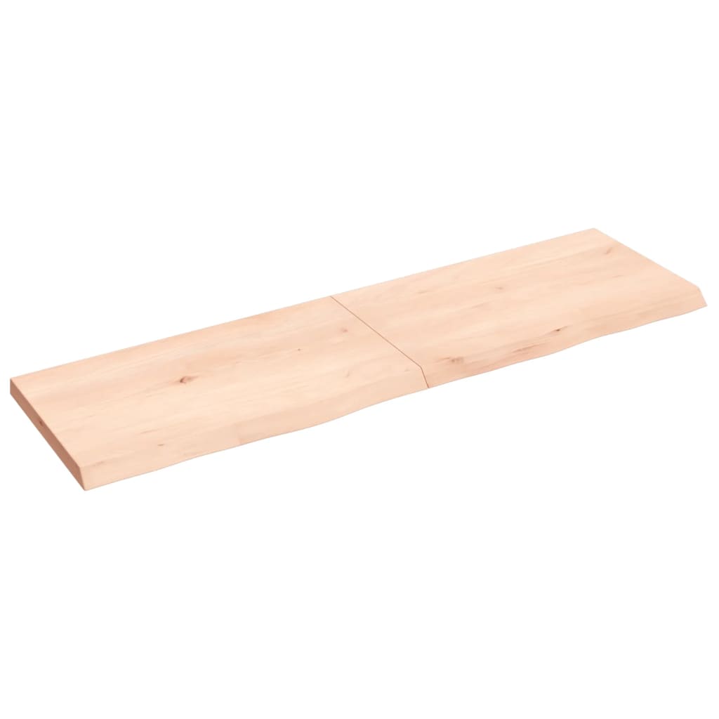 Tablero de mesa madera maciza roble sin tratar 140x40x(2-4) cm vidaXL