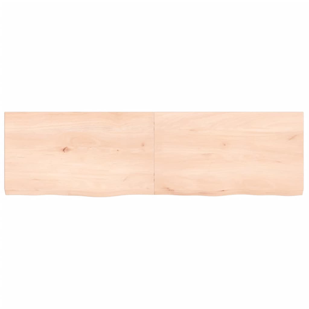 Tablero de mesa madera maciza roble sin tratar 140x40x(2-4) cm vidaXL