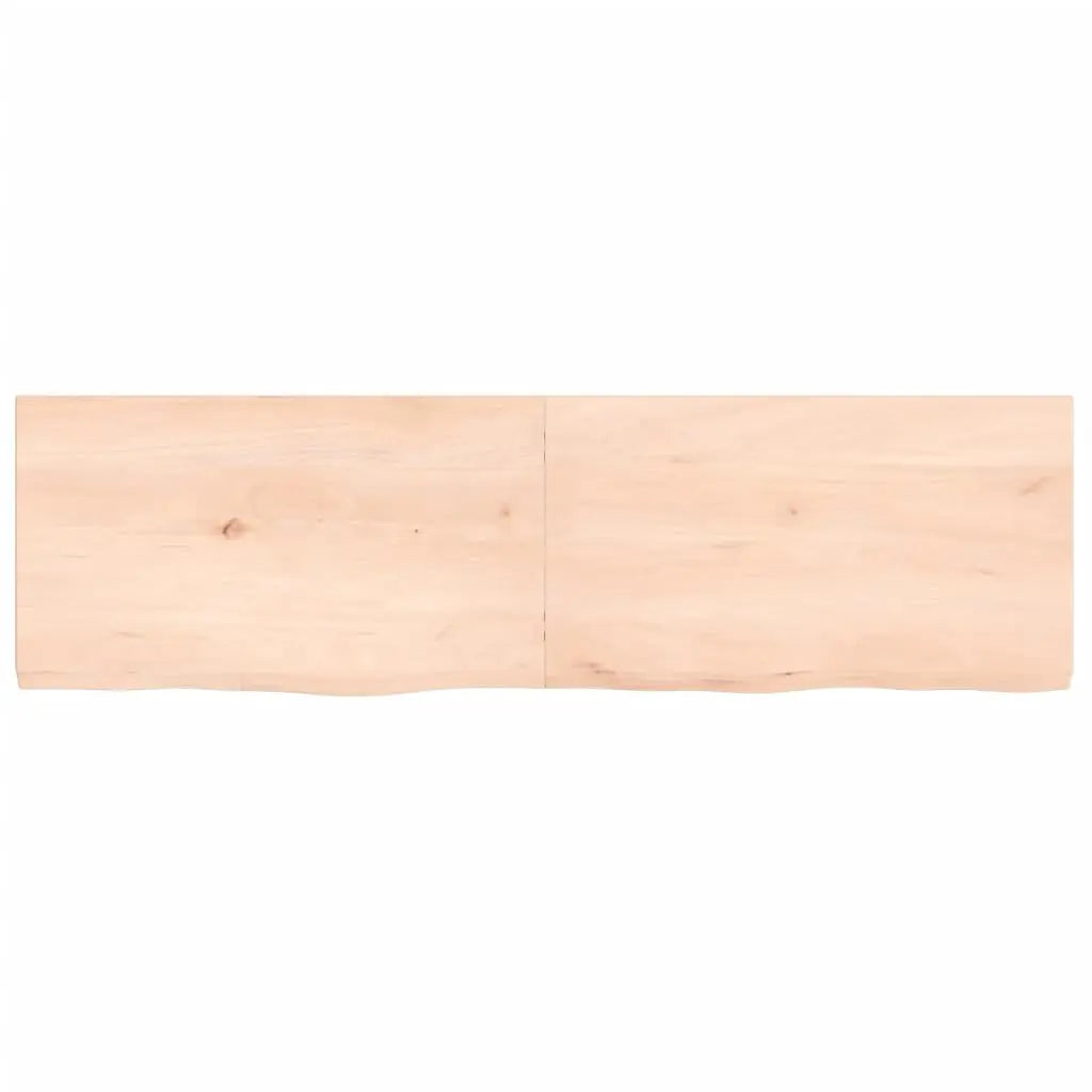 Tablero de mesa madera maciza roble sin tratar 140x40x(2-4) cm Vetonek