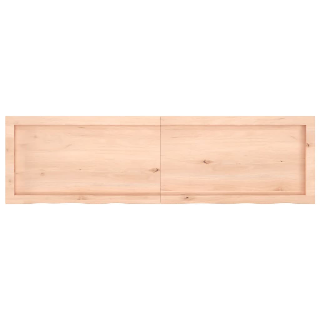 Tablero de mesa madera maciza roble sin tratar 140x40x(2-4) cm vidaXL