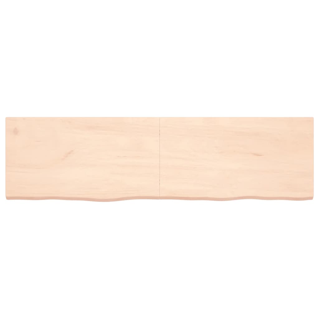 Tablero de mesa madera maciza roble sin tratar 180x50x(2-4) cm vidaXL