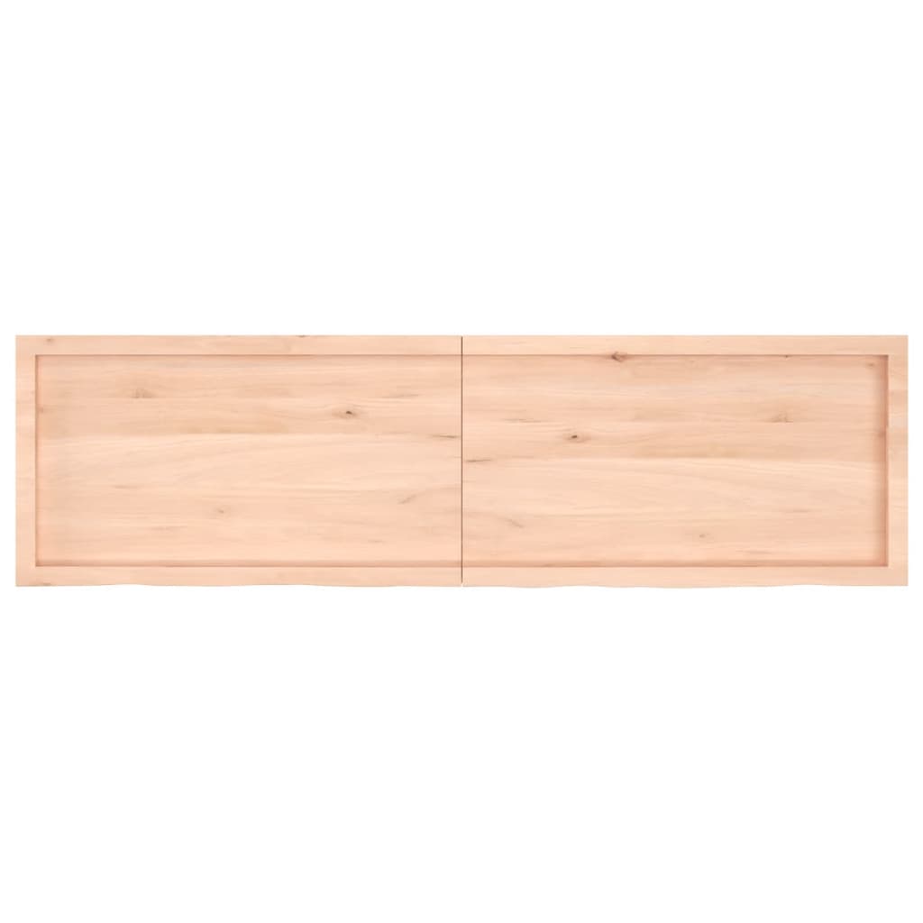 Tablero de mesa madera maciza roble sin tratar 180x50x(2-4) cm vidaXL