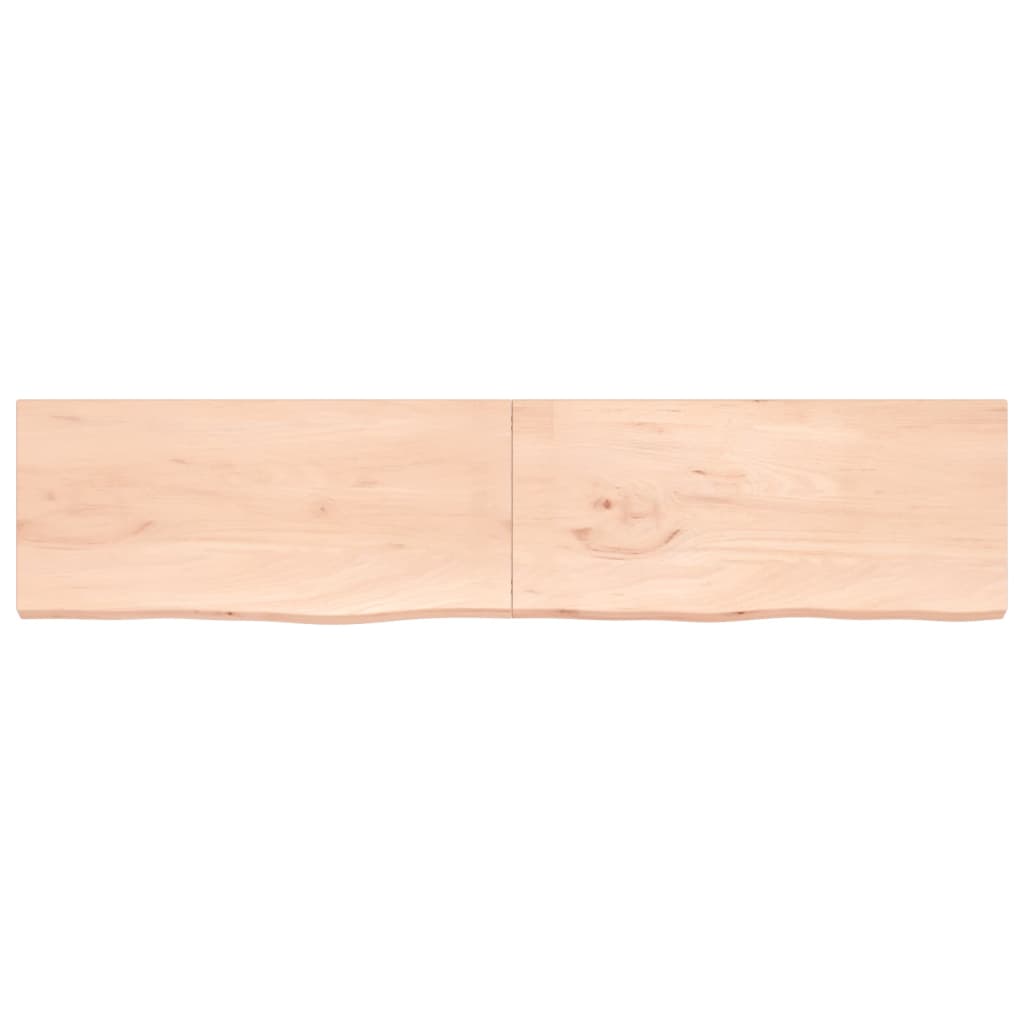 Tablero de mesa madera maciza roble sin tratar 220x50x(2-4) cm vidaXL