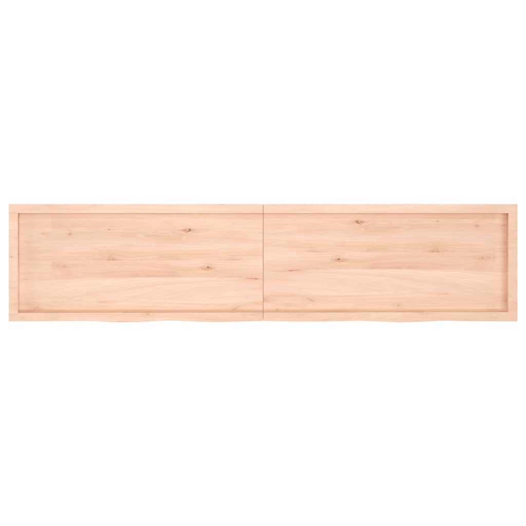 Tablero de mesa madera maciza roble sin tratar 220x50x(2-4) cm vidaXL