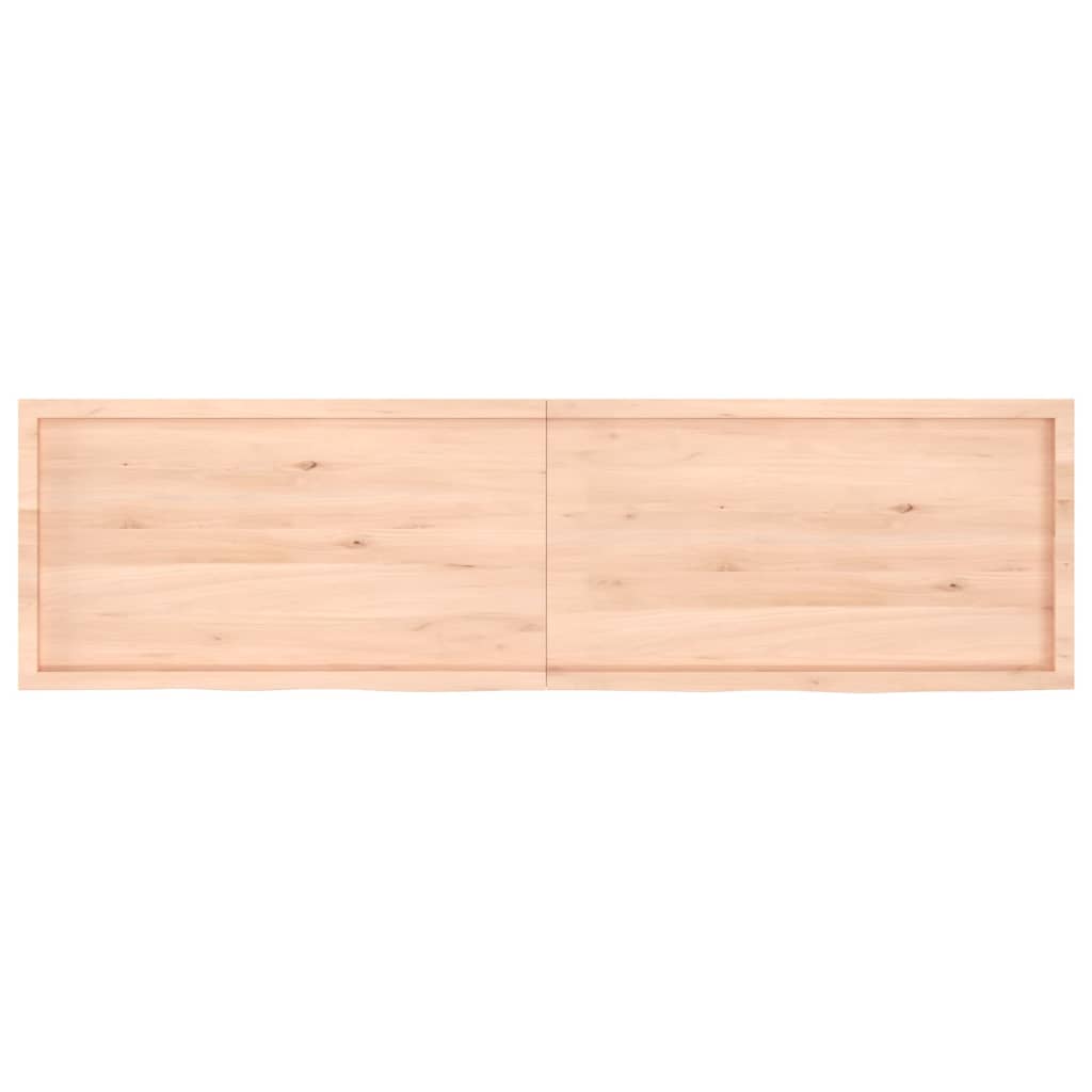 Tablero de mesa madera maciza roble sin tratar 220x60x(2-4) cm vidaXL