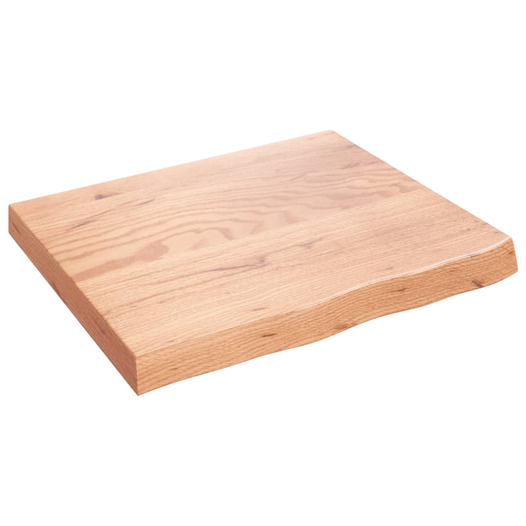 Tablero mesa madera roble tratada marrón claro 60x50x(2-6) cm vidaXL