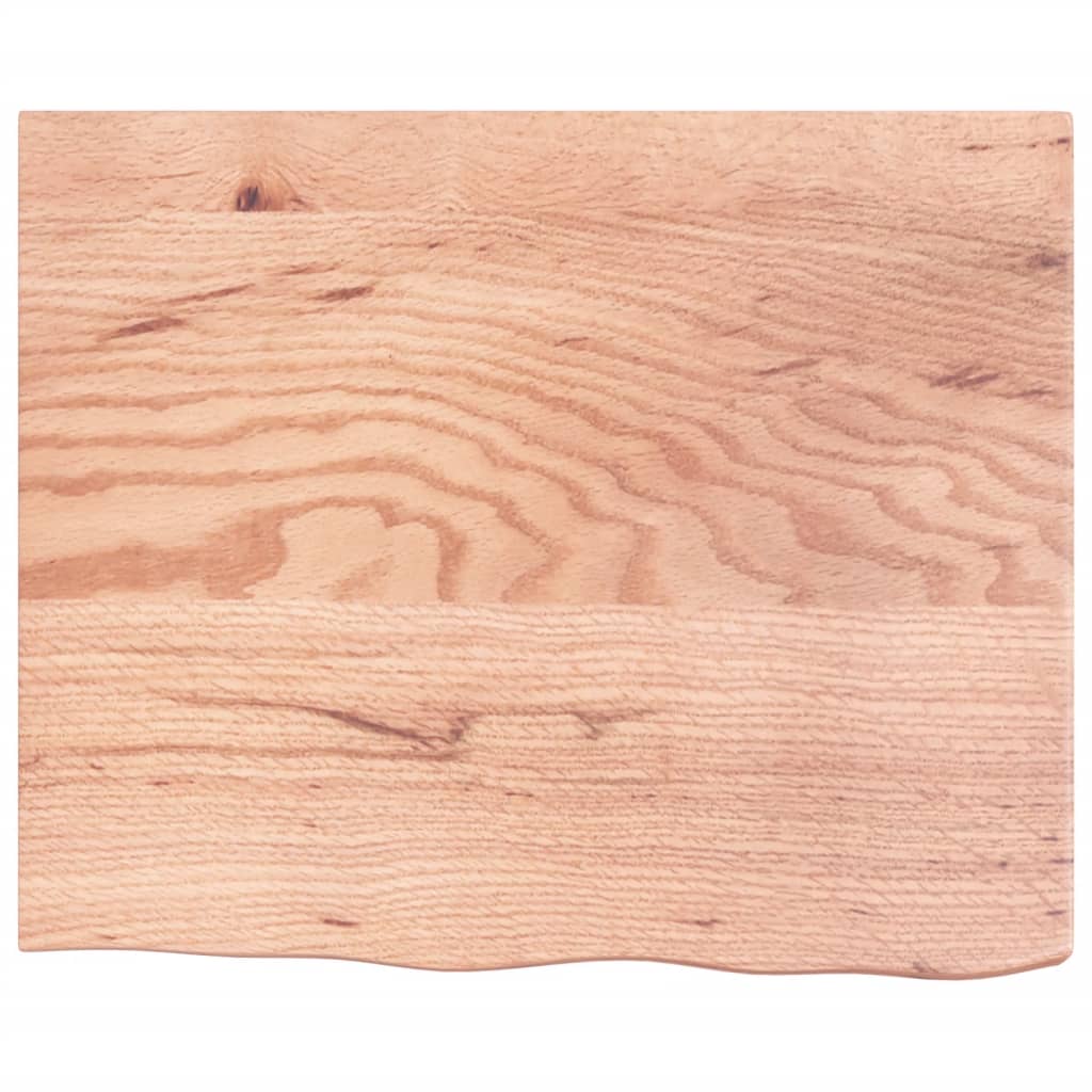 Tablero mesa madera roble tratada marrón claro 60x50x(2-6) cm vidaXL